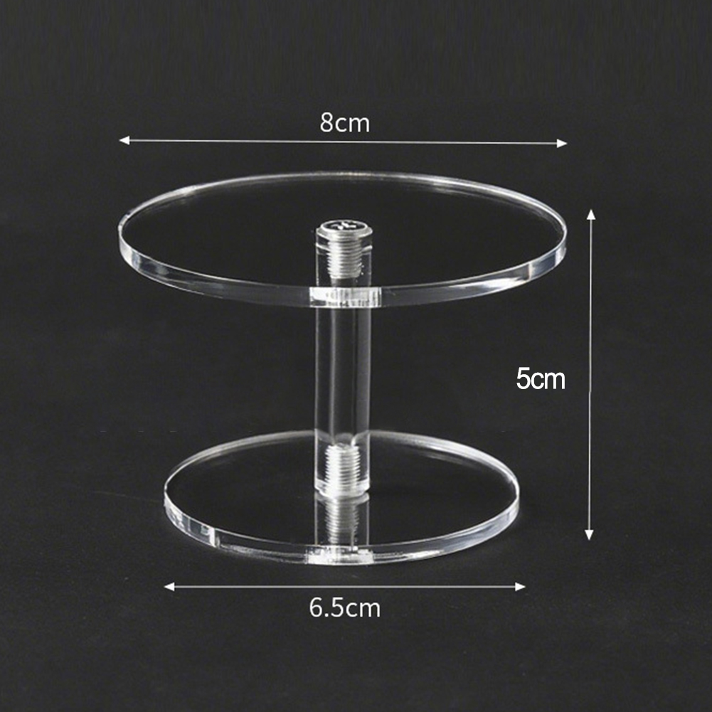 Display Risers Set - ชุดแท่นโชว์อะคริลิกใสทรงกลม 3 ชิ้น ความสูงต่างกันกันสำหรับใช้ในร้านค้าปลีก บ้าน หรือร้านบูติก