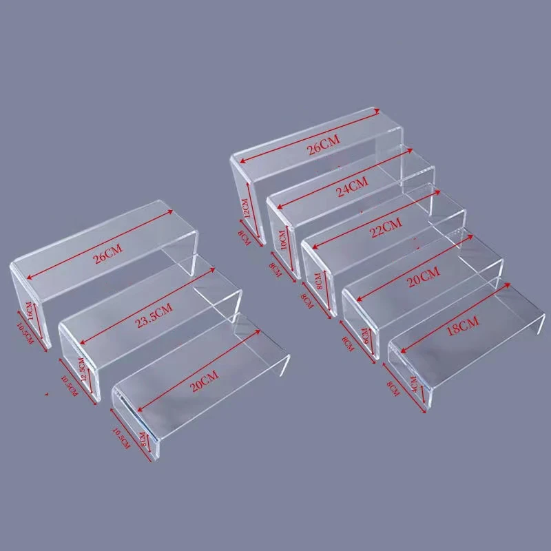 Pop Display Shelf - อะคริลิค Risers สําหรับตัวเลขการกระทําเครื่องประดับแต่งหน้าชั้นวางสําหรับ Cupcake CLEAR ตู้โชว์ติดตั้งผู้ถือเก็บ