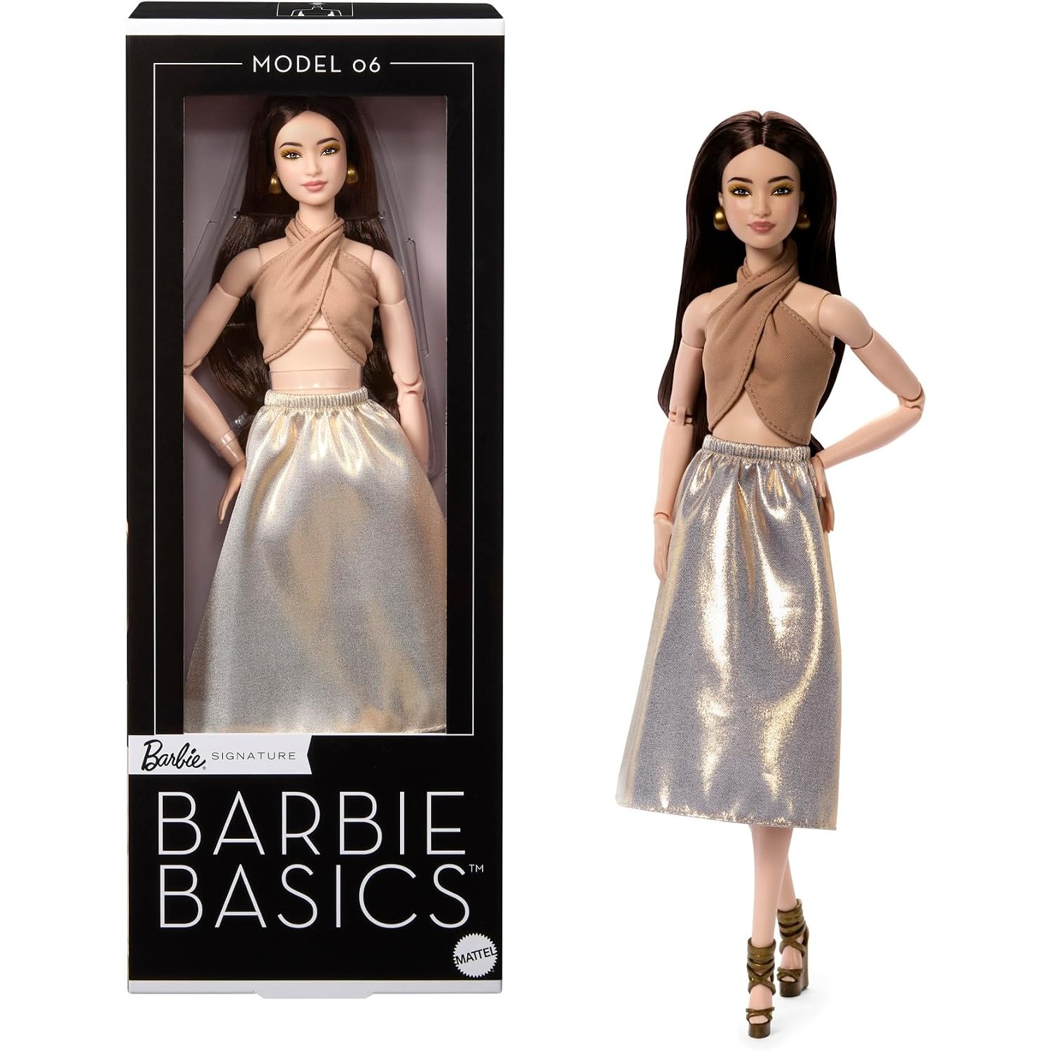 Mattel Toy Barbie - 2026 ตุ๊กตาบาร์บี้เบสิกส์ของแท้จากแมทเทล รุ่น 06 คอลเลกชันนิวทรัล ตุ๊กตาแอสเซียนข้อต่อขยับได้