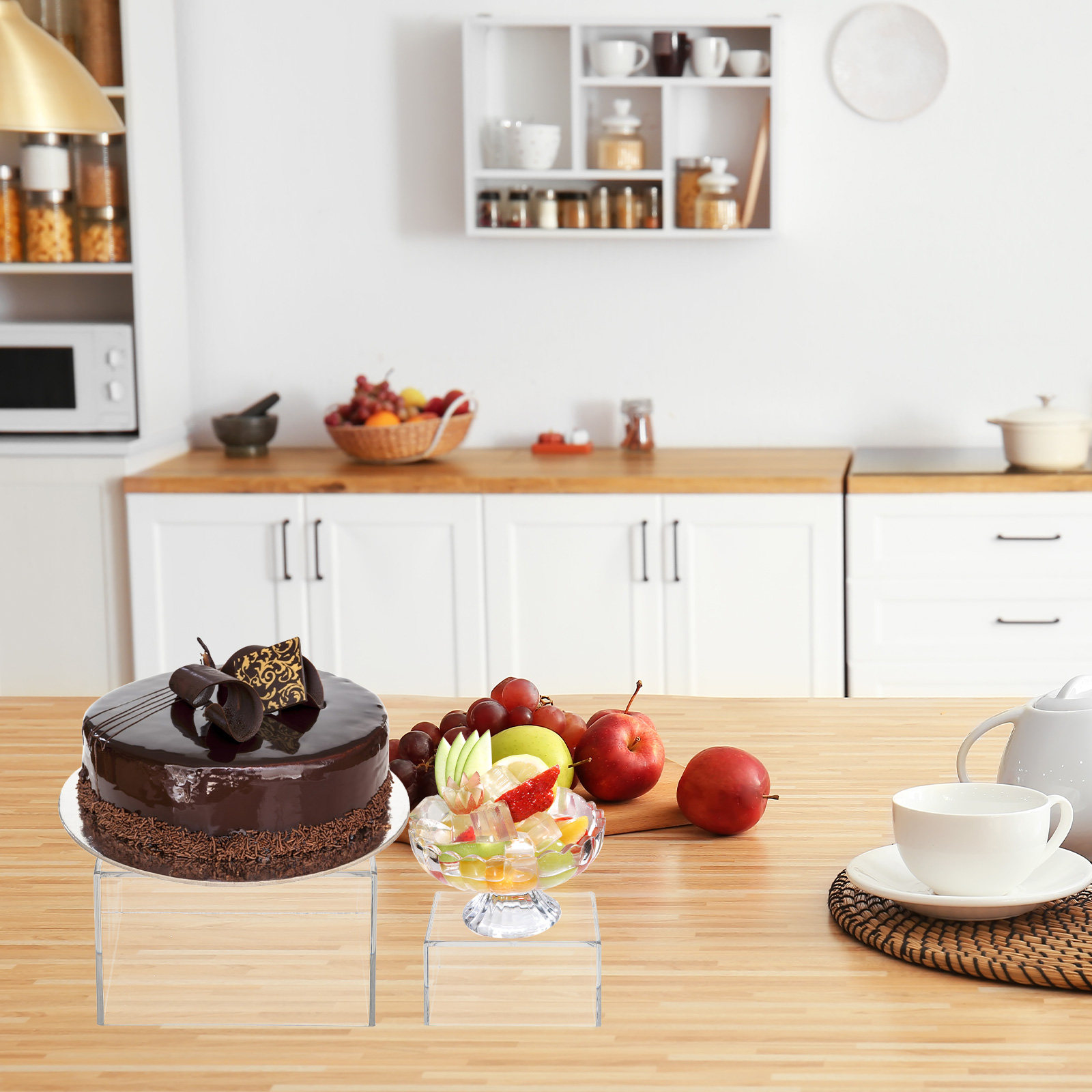 ชุดขาตั้งขนมอะคริลิกสำหรับโต๊ะ - Display Risers Set บทวิจารณ์และราคา